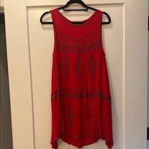 FreePeople Elegant Red Sleeveless Dress